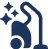 a blue vacuum icon